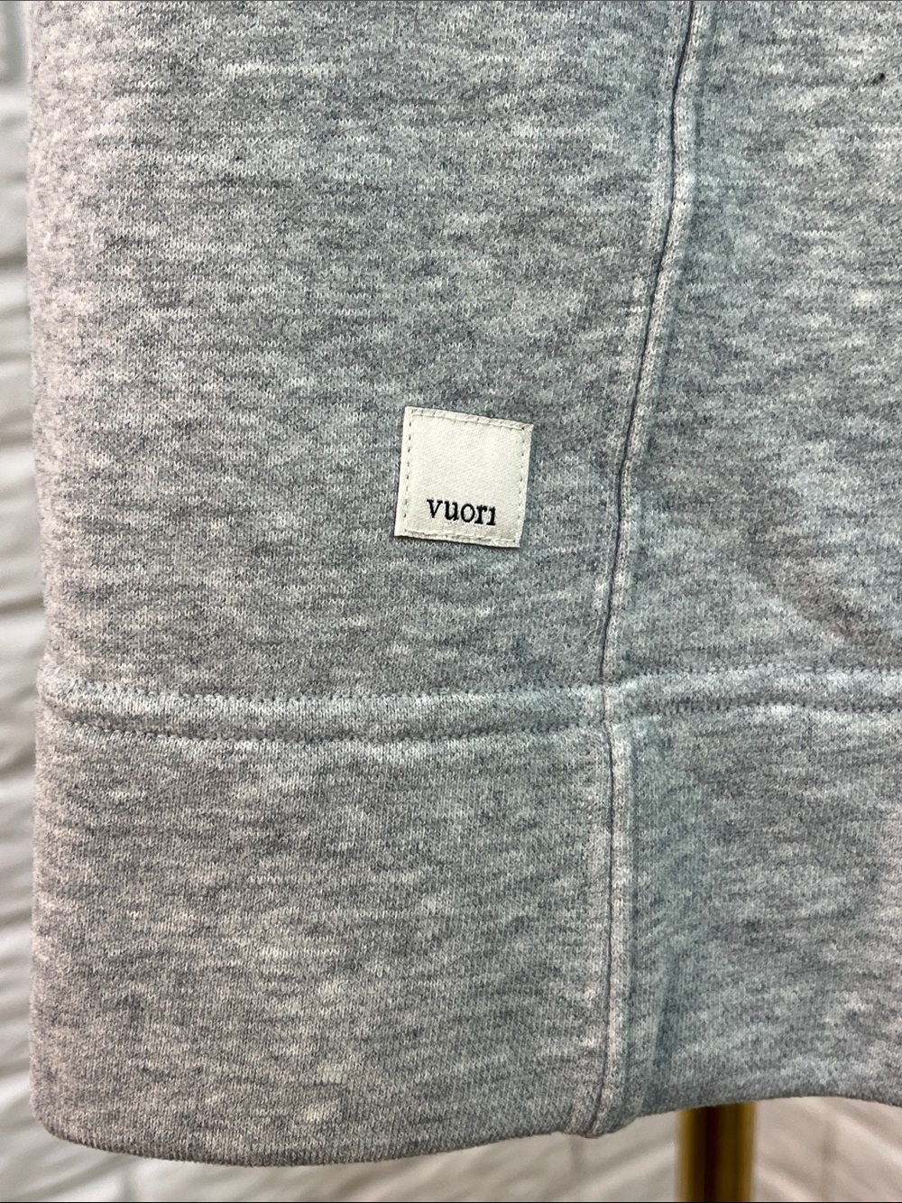 Vuori Sedona Vest Sweatshirt Dress Light Heather Grey Sleeveless Sz Sm NWOT - Picture 5 of 12